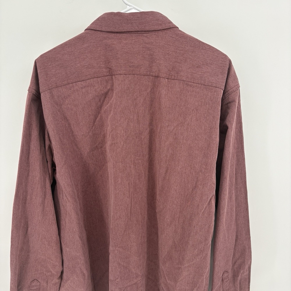 Wrangler Epic Soft Shirt Men 2XL Burgundy Button Up Utility Pocket Work Wear NWT - Picture 8 of 9